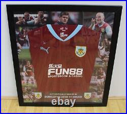 2010-11 Framed Burnley Squad Signed Home Shirt Direct from Club Shop RARE
