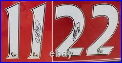 2011-12 Man Utd Framed & Signed Home Shirts of Ryan Giggs & Paul Scholes + COA