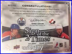 2011-12 SP Authentic Wayne Gretzky Sign of The Times 2 Dual Auto SP WOW