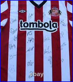 2011-12 Sunderland Home Shirt Squad Signed inc. Larsson, Mignolet & O'Shea + COA