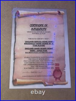 2012 England Shirt Signed by 15 of The Players World Cup Squad South Africa