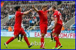 2013-14 Liverpool Home Shirt Squad Signed inc. Gerrard, Suarez & Coutinho + COA