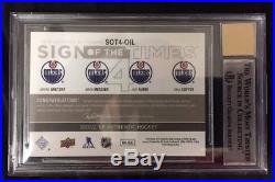 2013-14 SP Authentic Sign of the Times Quad Gretzky Messier Kurri Coffey /10