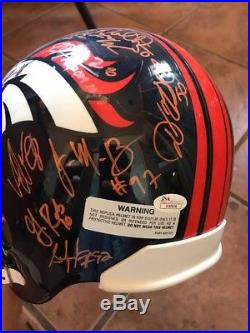 2013 Denver Broncos Team Signed Full Size Riddell Helmet Peyton Manning Jsa/loa