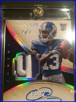 2014 Panini Immaculate Odell Beckham Jr Signed On Card Auto 1/1 Jersey Patch