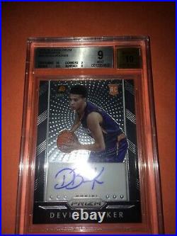 2015-16 Panini Prizm Devin Booker RC Rookie Signed AUTO Rare SP BGS 9 with 10 Sub