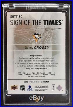 2016-17 Sidney Crosby UD Sign of the Times Auto. Very Rare! Mint! Penguins