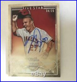 2016 Topps Five Star Rainbow Mike Trout Signed AUTO 04/25
