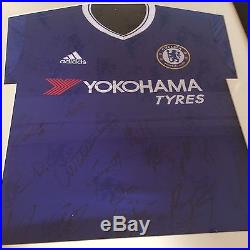 2017 Chelsea FC Premiership Winners Signed And Framed Shirt