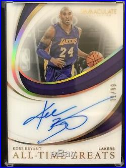 2018-19 Immaculate Acetate All-Time Greats Kobe Bryant Signed AUTO 01/99 Lakers