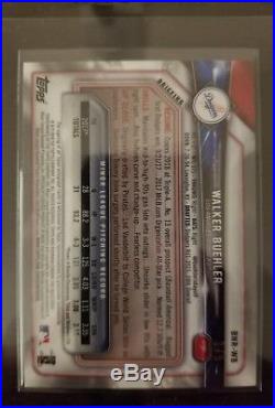 2018 Bowman Chrome Red Walker Buehler Auto National Exclusive #d 3/5 Signed Card