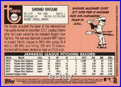 2018 Topps Heritage Shohei Ohtani Rc Red Ink Auto 38/69 Hard Signed