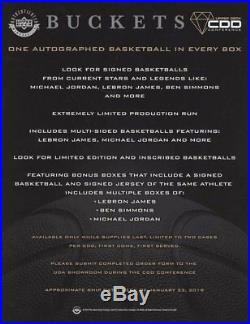 2019 Upper Deck UDA Buckets Signed Auto Basketball Sealed Box Lebron Jordan