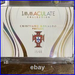 2020 Immaculate Soccer Booklet Cristiano Ronaldo Signed AUTO 75/99 Portugal