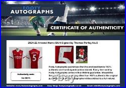 2021-22 Arsenal Home Shirt Signed by Thomas Partey No. 5 with COA (22075)