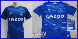 2021-22 Everton Home Shirt Squad Signed Calvert-Lewin & Richarlison Official COA