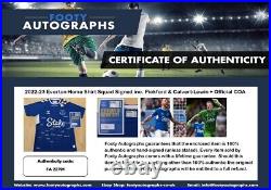 2022-23 Everton Home Shirt Squad Signed Pickford & Calvert-Lewin Official COA