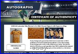 2023-24 Leicester City Women's 3rd Shirt Squad Signed + COA & Map (23658)