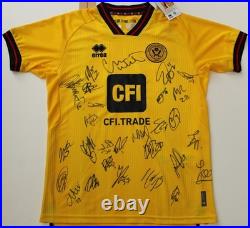 2023-24 Sheffield United Away Shirt Squad Signed + COA, Map & Exact Photo Proof