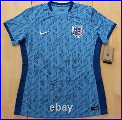 2023 England Women Lionesses Away Shirt Squad Signed with Official COA & Map