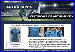2023 England Women Lionesses Away Shirt Squad Signed with Official COA & Map