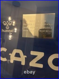 21/22 Everton signed shirt in frame