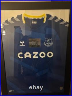 21/22 Everton signed shirt in frame