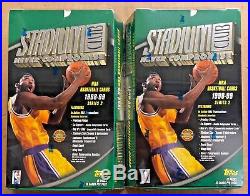 2 BOX LOT 1998/99 Topps Stadium Club NBA Basketball JUMBO Hobby Box Co-Sign Auto