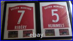 2 framed signed shirts with coa
