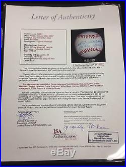 500 HR Club Baseball Signed by 11 HOF Mantle Williams Aaron JSA UDA COA