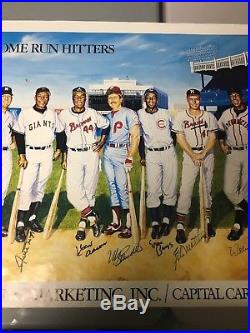 500 Home Run Signed Ron Lewis with11 Mickey Mantle Ted Williams Willie Mays PSA