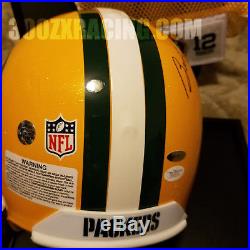AARON RODGERS BRETT FAVRE BART STARR Autographed Signed Packers Proline Helmet
