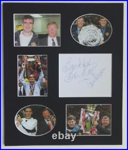 ALEX FERGUSON MANCHESTER UNITED AUTOGRAPHS DISPLAY IN MOUNT 12x10 BRIAN KIDD