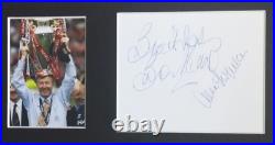 ALEX FERGUSON MANCHESTER UNITED AUTOGRAPHS DISPLAY IN MOUNT 12x10 BRIAN KIDD