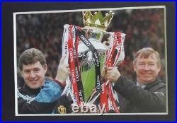 ALEX FERGUSON MANCHESTER UNITED AUTOGRAPHS DISPLAY IN MOUNT 12x10 BRIAN KIDD