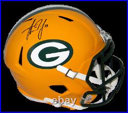 Aaron Jones Autographed Signed Green Bay Packers Full Size Speed Helmet Jsa