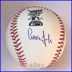Aaron Judge signed 2017 Home Run Derby Autographed MLB baseball Yankees FANATICS