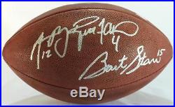 Aaron Rodgers Brett Favre Bart Starr Signed Football Fanatics NFL Packers