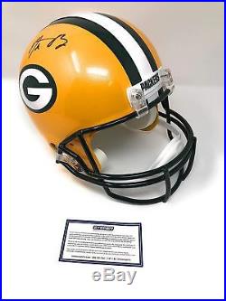 Aaron Rodgers Green Bay Packers Signed Autograph Full Size Helmet Steiner Sports