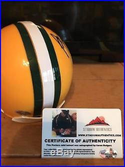 Aaron Rodgers Packers Signed Autographed Mini Helmet