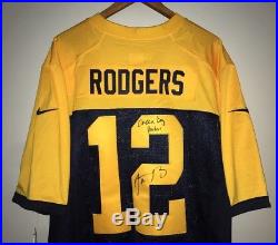 Aaron Rodgers Signed Green Bay Packers Nike NFL Football Jersey (STEINER COA)