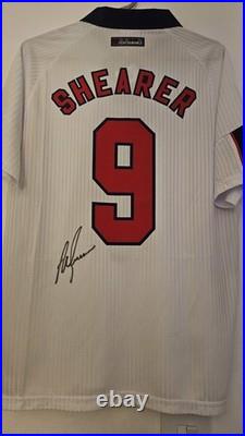 Alan Shearer Hand Signed England 98 Shirt