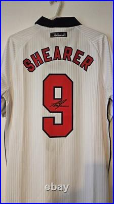 Alan Shearer Hand Signed England 98 Shirt