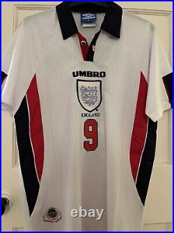 Alan Shearer Hand Signed England Shirt