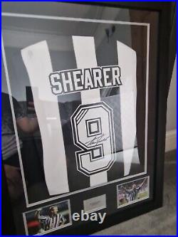 Alan Shearer Signed And Framed shirt with COA