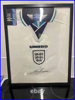 Alan Shearer Signed England Shirt 1995 Framed with Authentics