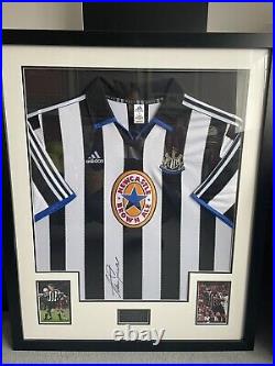 Alan Shearer Signed and Framed Newcastle United 99/00 Original Home Shirt