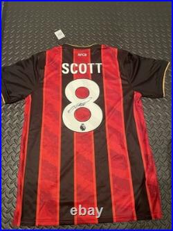 Alex Scott Signed Bournemouth Replica Shirt with Proof