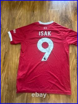 Alexander Isak signed Liverpool home shirt with COA included