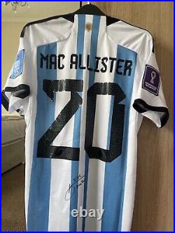 Alexis Mac Allister Signed Argentina World Cup Final Shirt Comes With COA